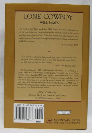 Lone Cowboy: My Life Story,Used