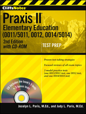 CliffsNotes Praxis II Elementary Education (0011/5011, 0012, 0014/5014) with CDROM, Second Edition (CliffsNotes (Paperback)),Used