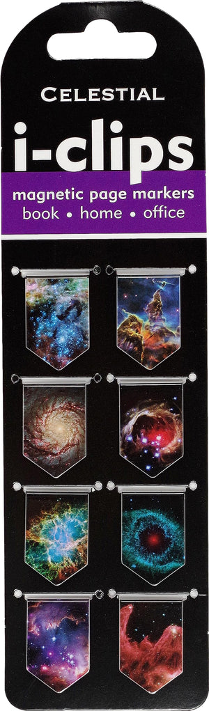 Celestial iclips Magnetic Page Markers (Set of 8 Magnetic Bookmarks),Used
