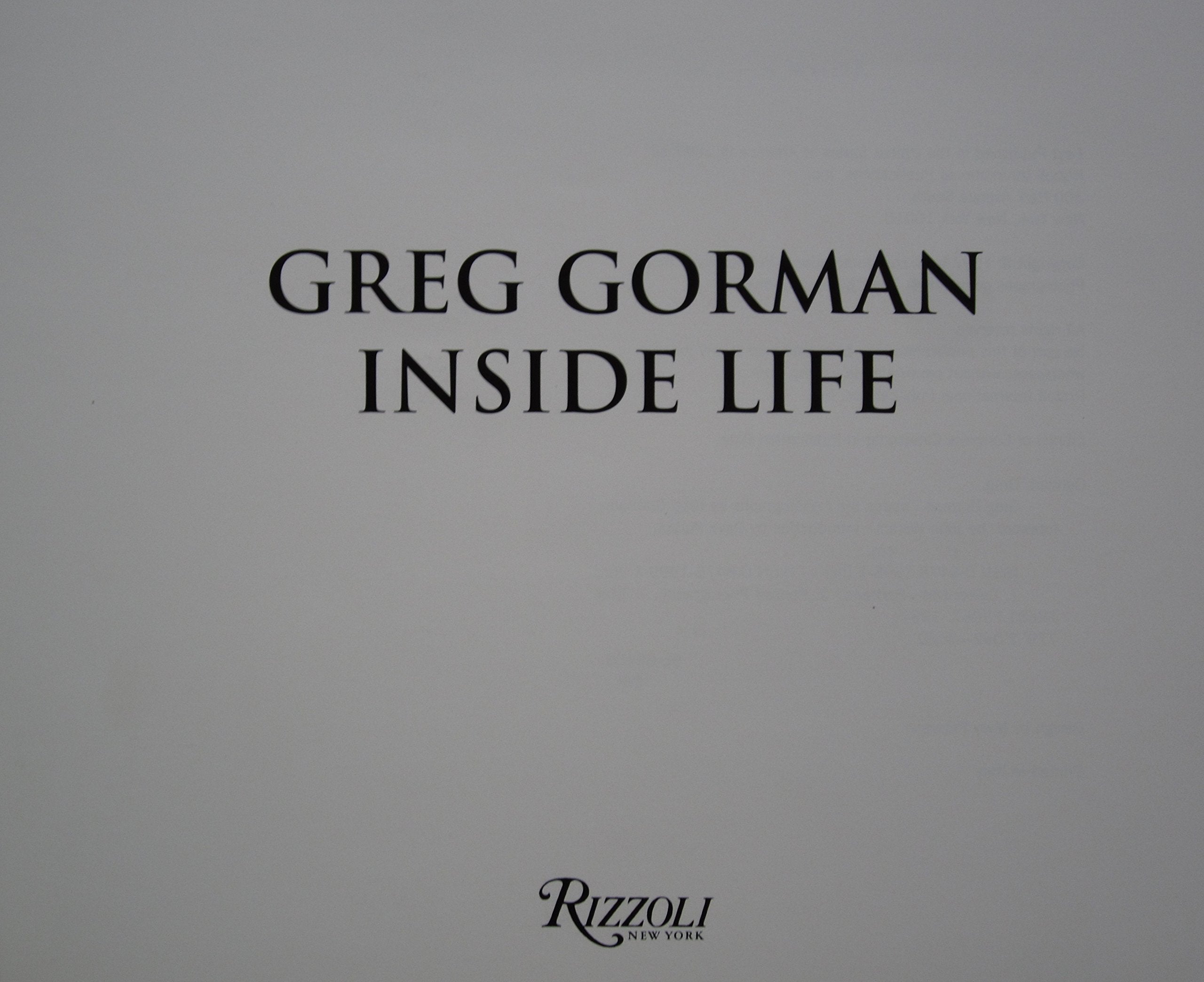 Greg Gorman Inside Life,Used