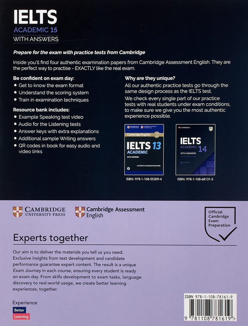 Ielts 15 Academic Student'S Book With Answers With Audio With Resource Bank: Authentic Practice Tests (Ielts Practice Tests)