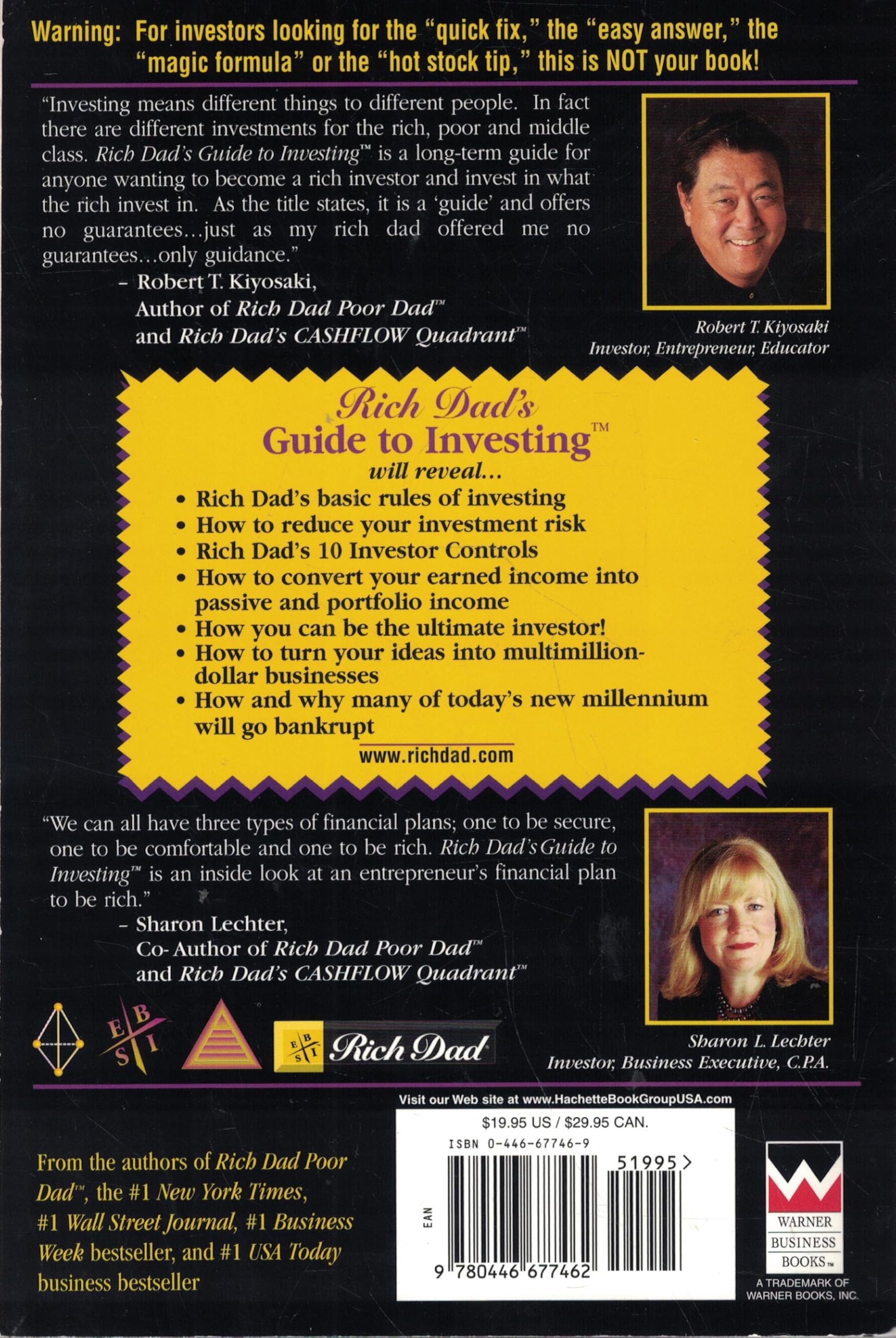 Rich Dad'S Guide To Investing: What The Rich Invest In That The Poor And Middle Class Do Not!,New