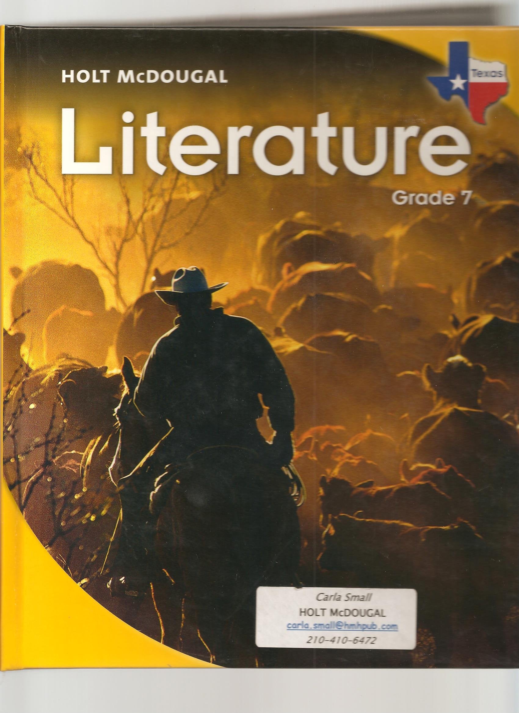 Holt McDougal Literature Texas: Student Edition Grade 07 2010,New