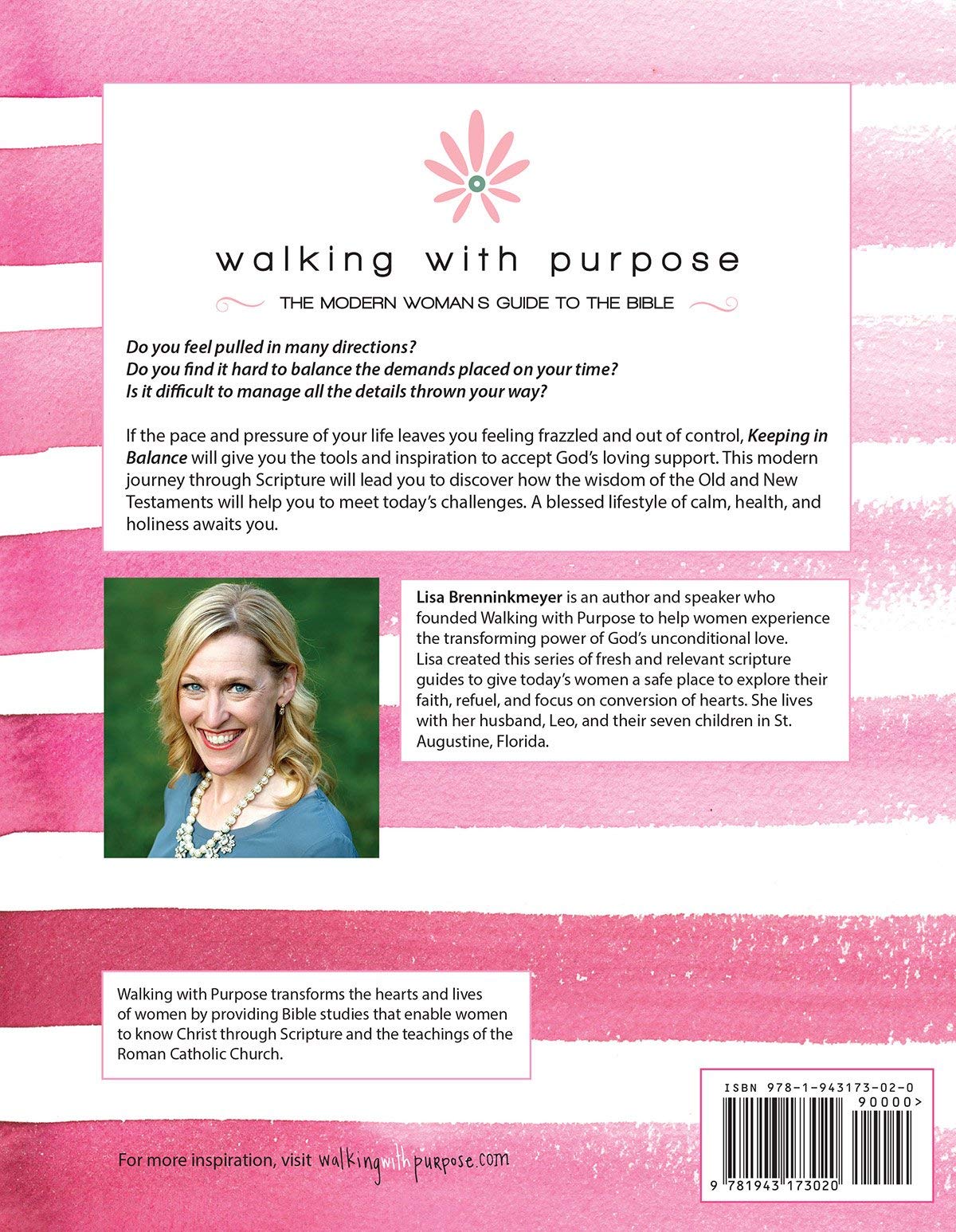 Catholic Women's Bible Study, Keeping In Balance: Creating Order Within from Walking with Purpose,New