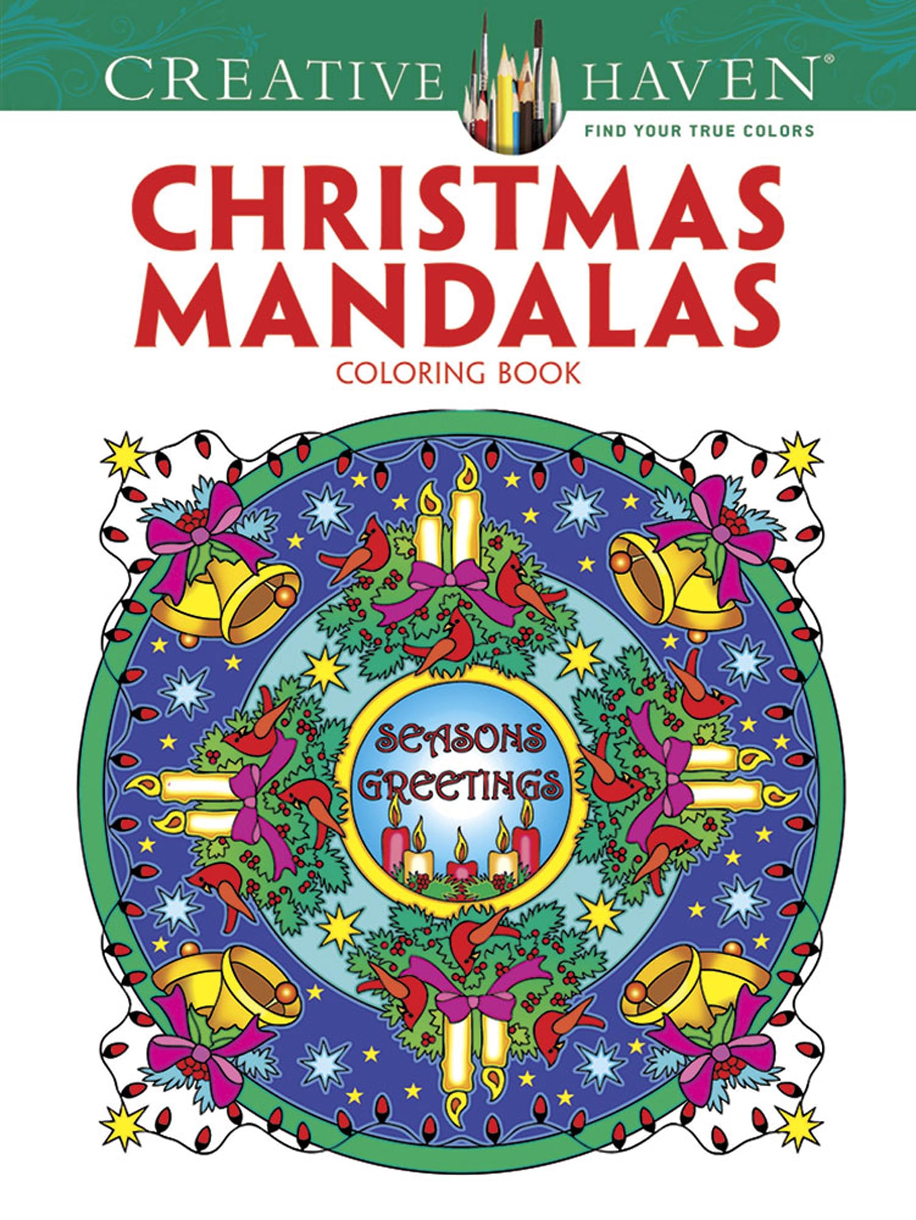 Creative Haven Christmas Mandalas Coloring Book (Creative Haven Coloring Books),Used