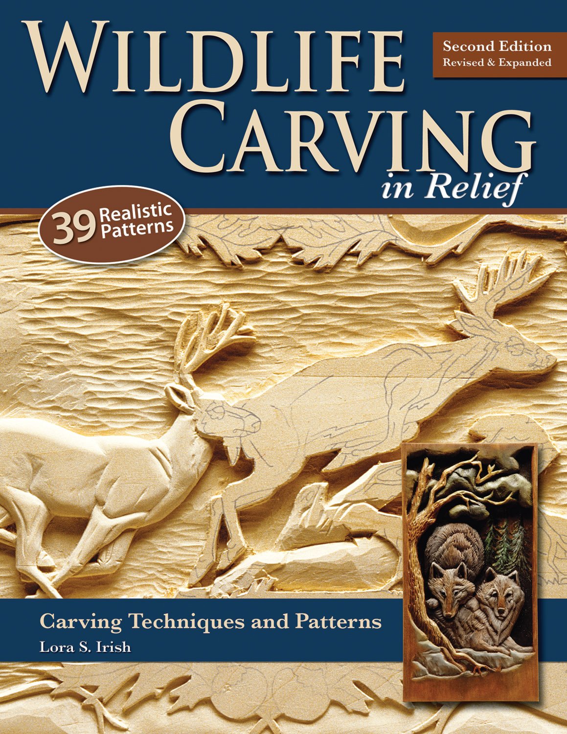 Wildlife Carving in Relief, Second Edition Revised and Expanded: Carving Techniques and Patterns (Fox Chapel Publishing) 39 Line