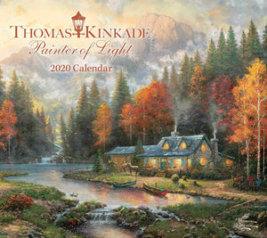 Thomas Kinkade Painter of Light 2020 Deluxe Wall Calendar,Used