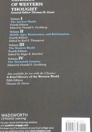 Classics of Western Thought Series: Middle Ages, Renaissance and Reformation, Volume II,Used