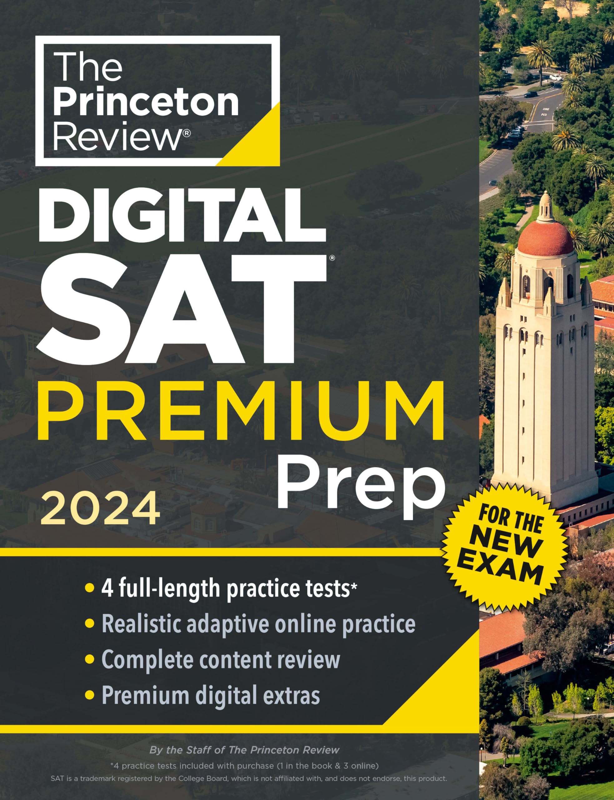 Princeton Review Digital Sat Premium Prep, 2024: 4 Practice Tests + Online Flashcards + Review & Tools (2024) (College Test Prep,New