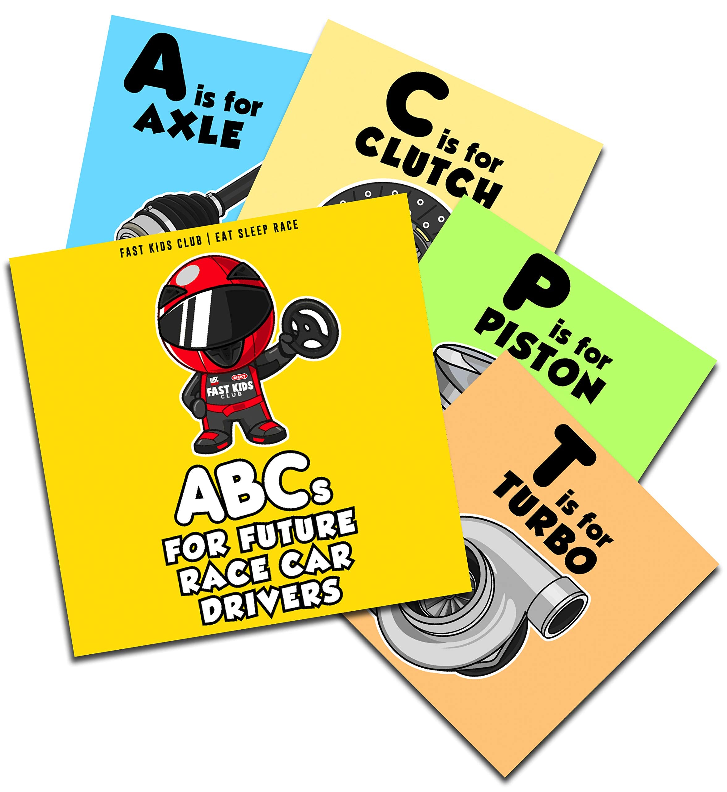 ABC s For Future Race Car Drivers Alphabet Book (Baby Book, Children s Book, Toddler Book)