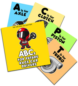 ABC s For Future Race Car Drivers Alphabet Book (Baby Book, Children s Book, Toddler Book)