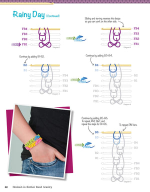 Hooked on Rubber Band Jewelry: 12 OfftheLoom Designs for Bracelets, Necklaces, and Other Accessories (Design Originals) Easy S,Used