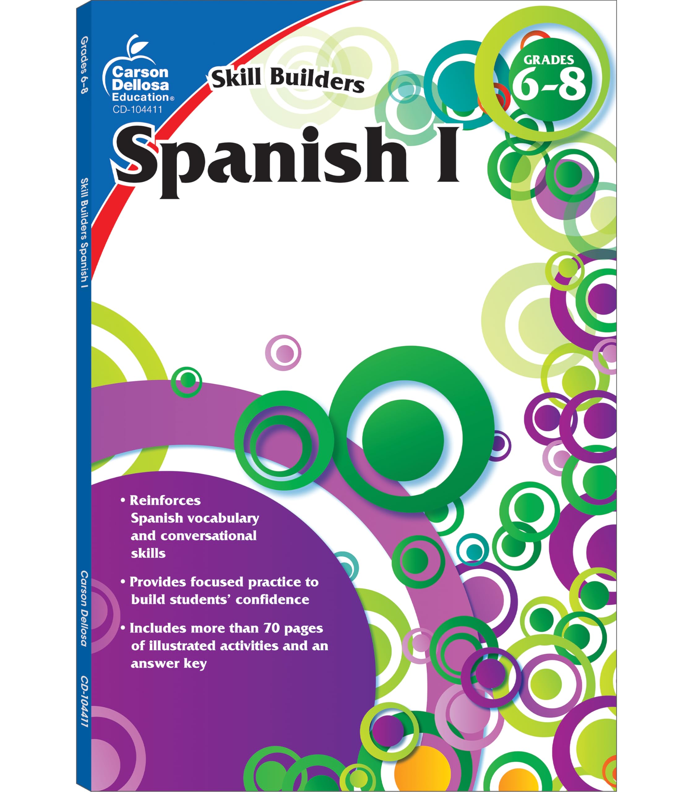 Carson Dellosa Skill Builders Spanish I Workbookgrades 68 Reproducible Spanish Workbook With Spanish Vocabulary, Common Words