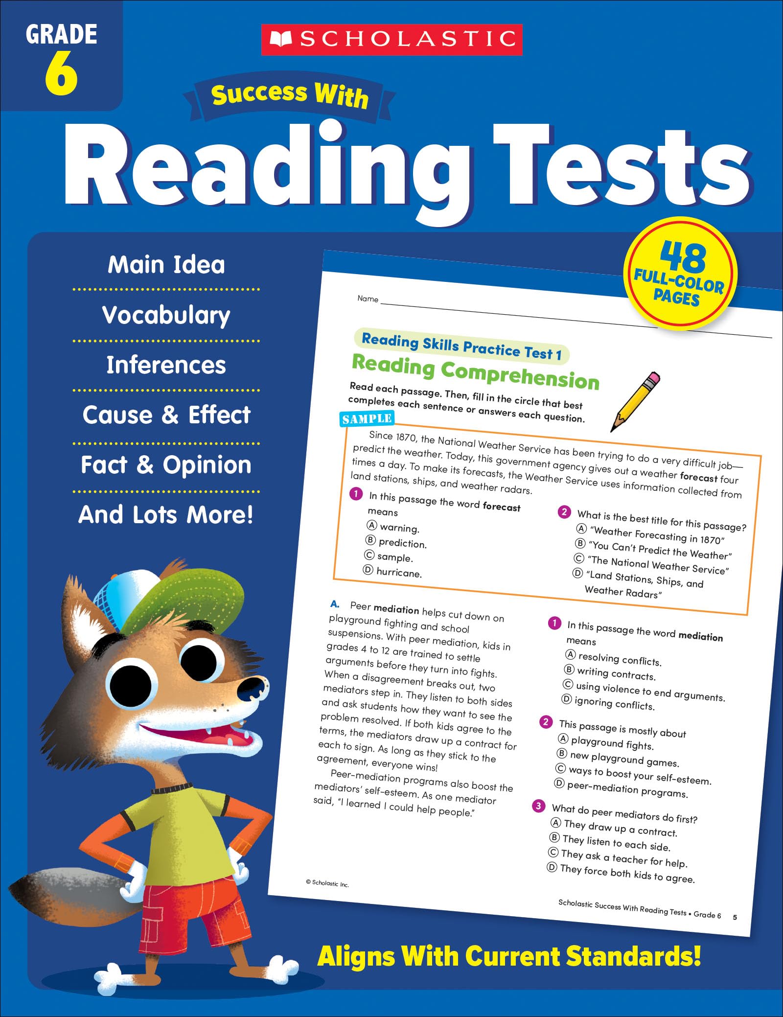 Scholastic Success with Reading Tests Grade 6 Workbook (Scholastic Success; Grade 6),New