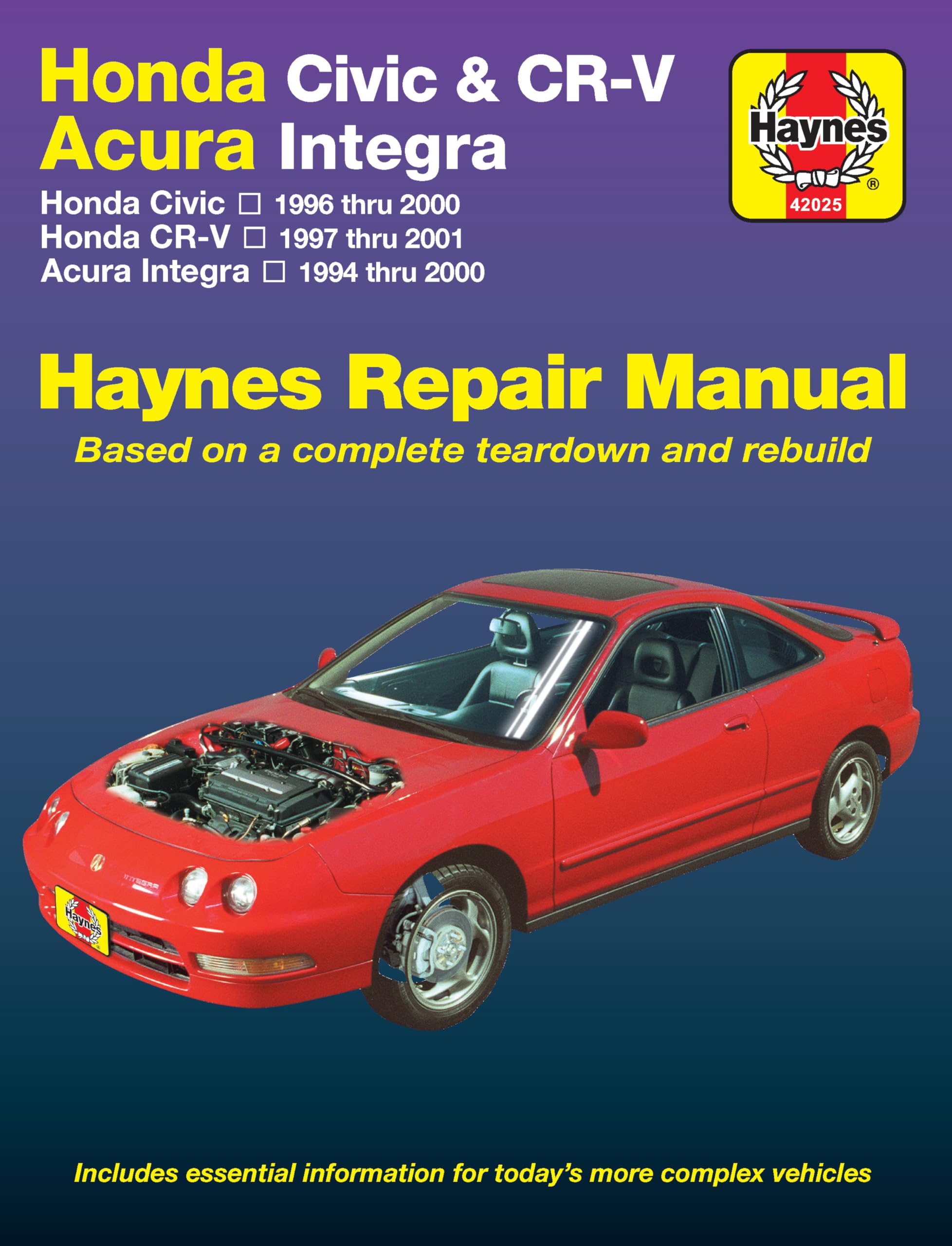 Honda Civic (9600),Crv (9701),Acura Integra (9400) Haynes (Usa) (Paperback)