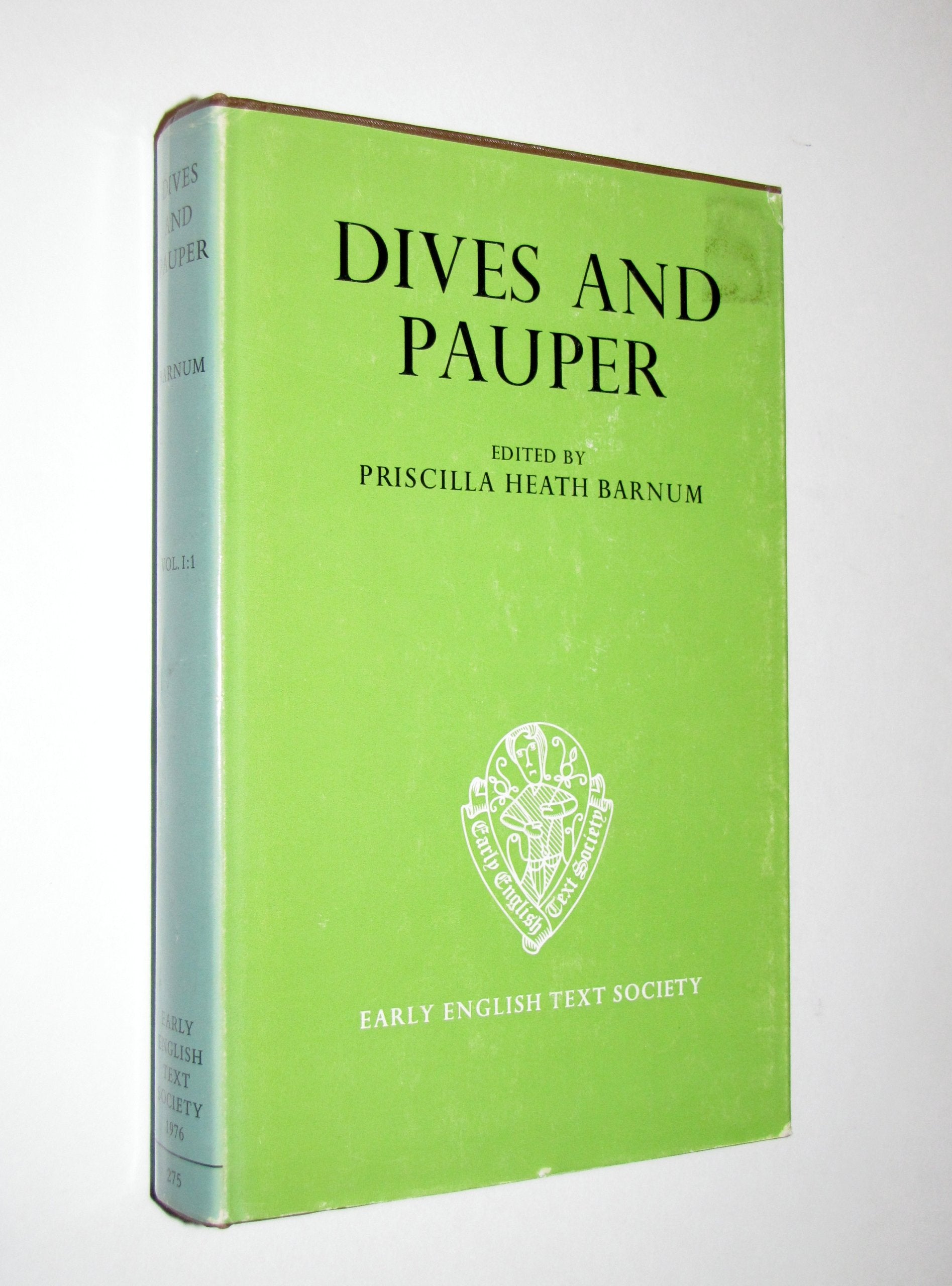 Dives And Pauper, Text Vol. I (Eetso),Used