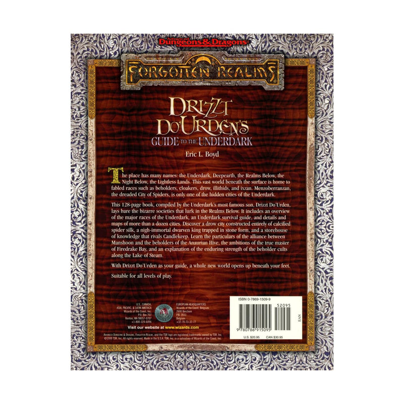 Drizzt Do'Urden's Guide to the Underdark (AD&D/Forgotten Realms),New