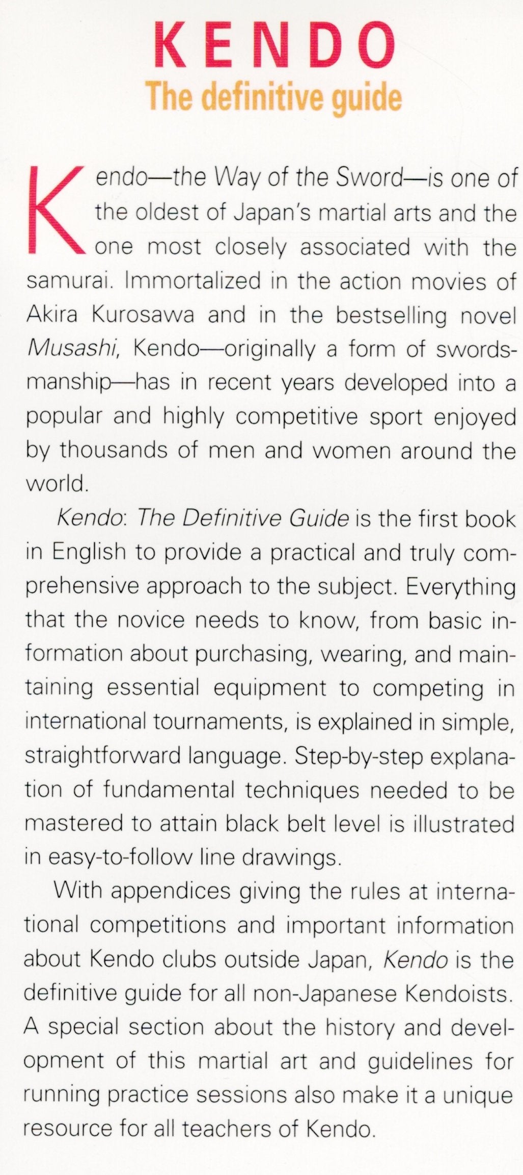Kendo: The Definitive Guide,New