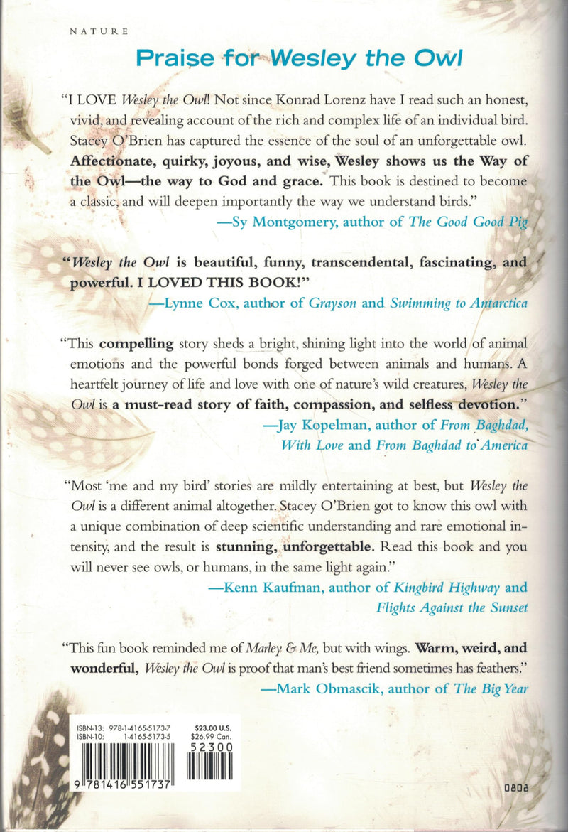 Wesley the Owl: The Remarkable Love Story of an Owl and His Girl,Used