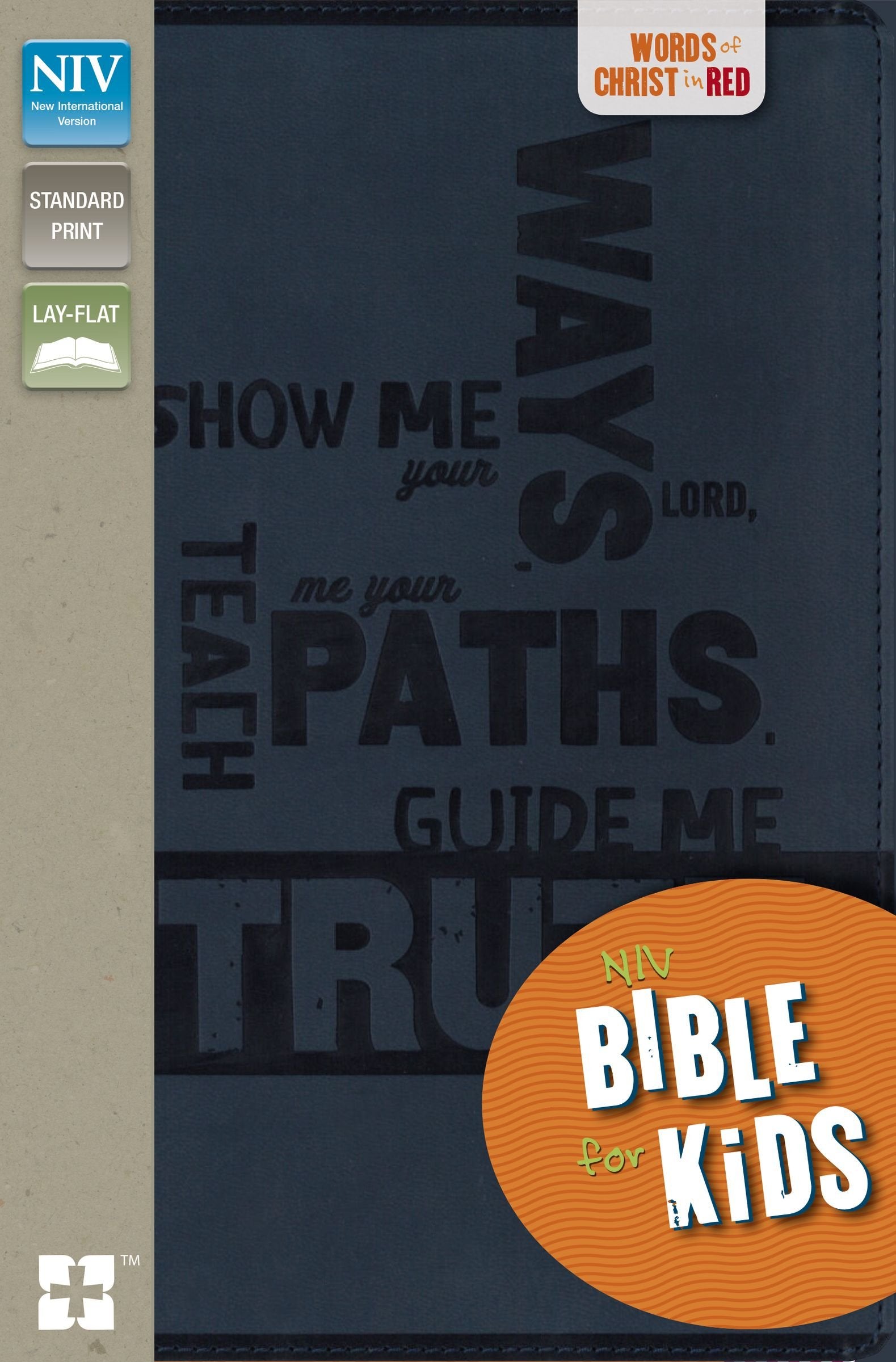 NIV, Bible for Kids, Leathersoft, Navy, Red Letter,Used