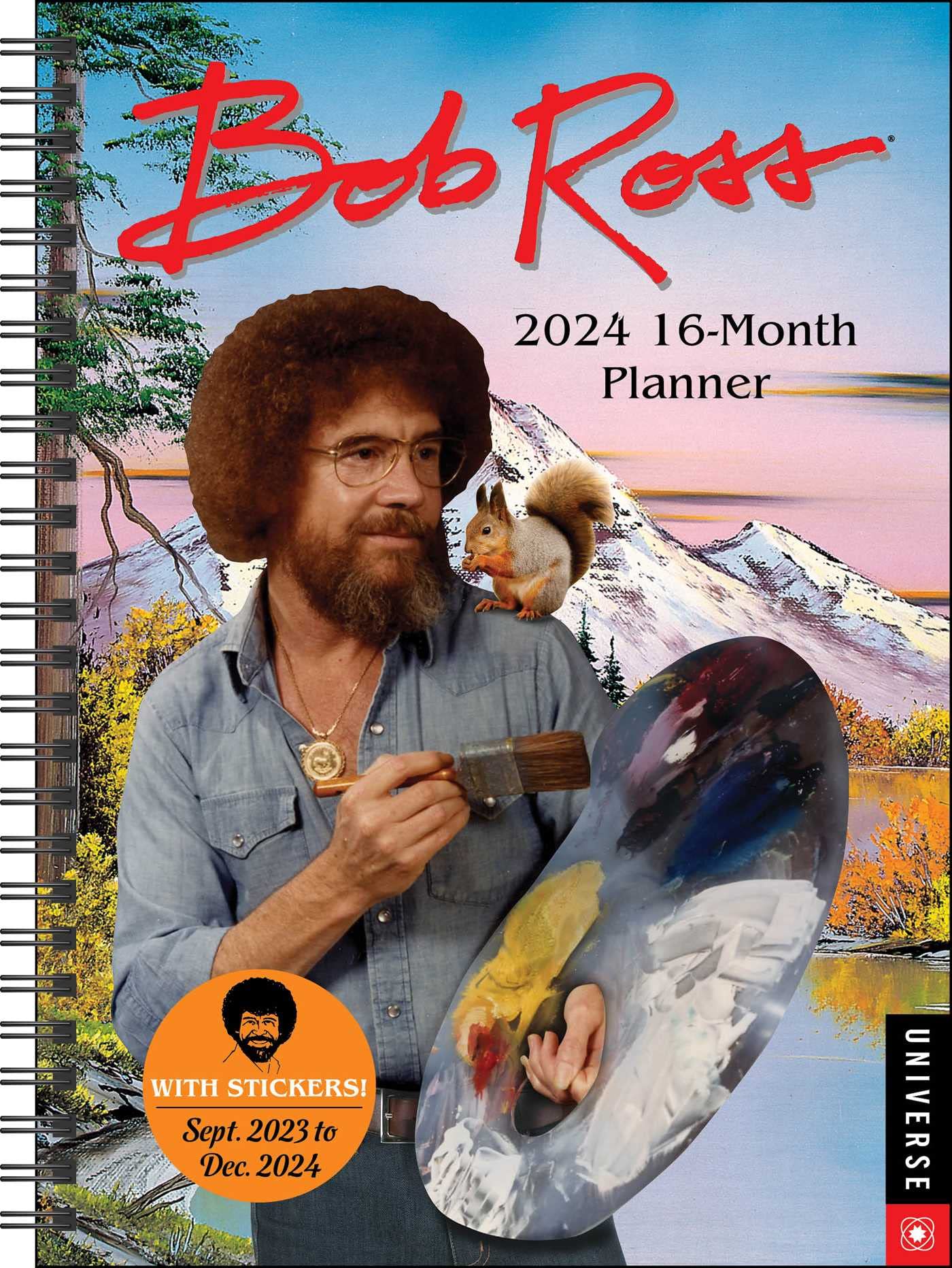 Bob Ross 16Month 2024 Planner Calendar: September 2023  December 2024,New