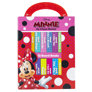 Disney  My Friend Minnie Mouse  My First Library 12 Board Book Block Set  Great for Teaching First Words  PI Kids,New