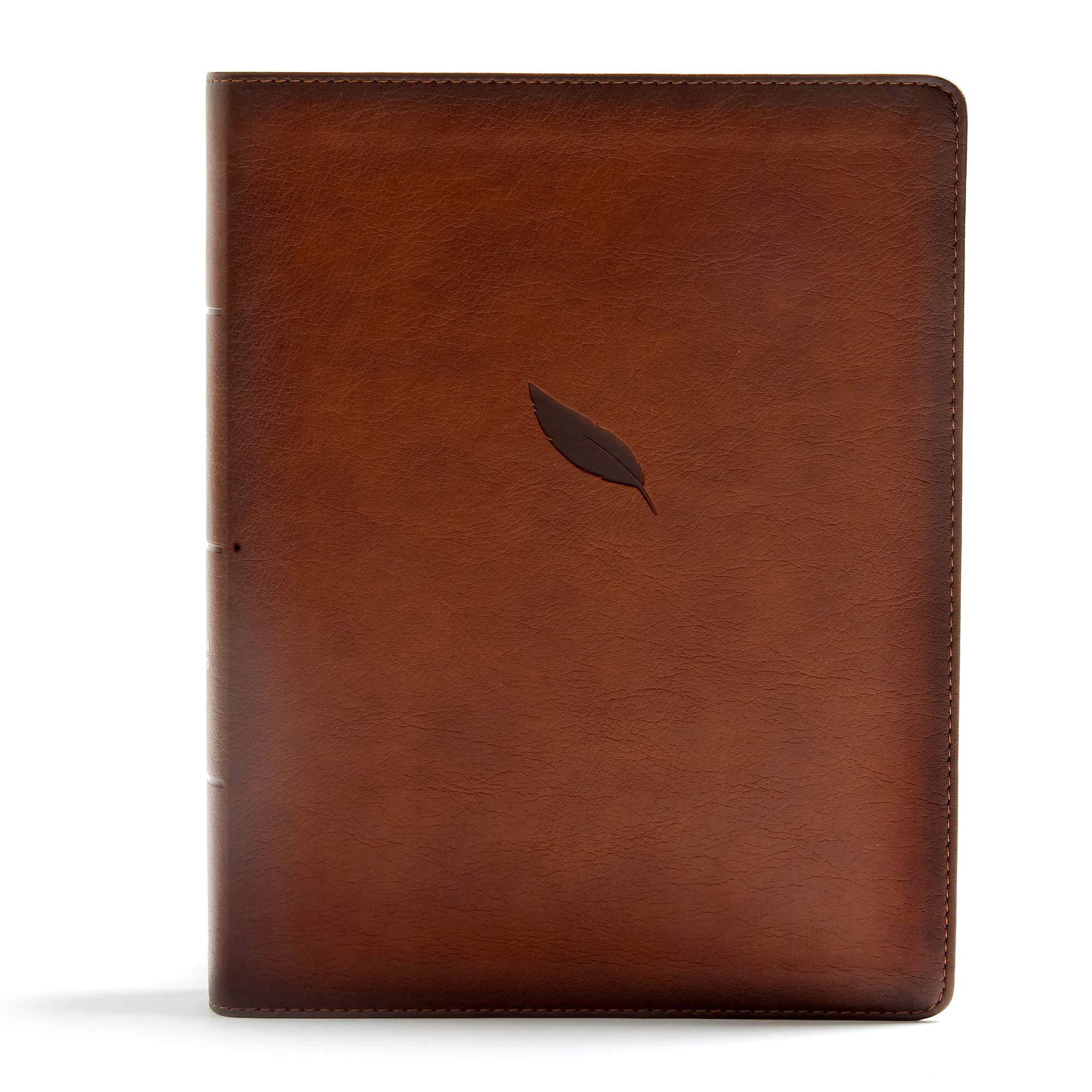 CSB Legacy Notetaking Bible, Tan LeatherTouch, Black Letter, Wide Margins, Journaling Space, SingleColumn, Reading Plan, Family,Used