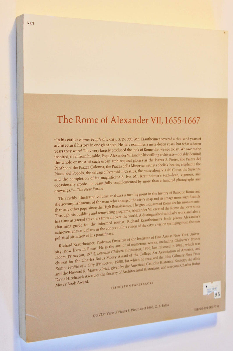 The Rome Of Alexander Vii, 16551667,Used