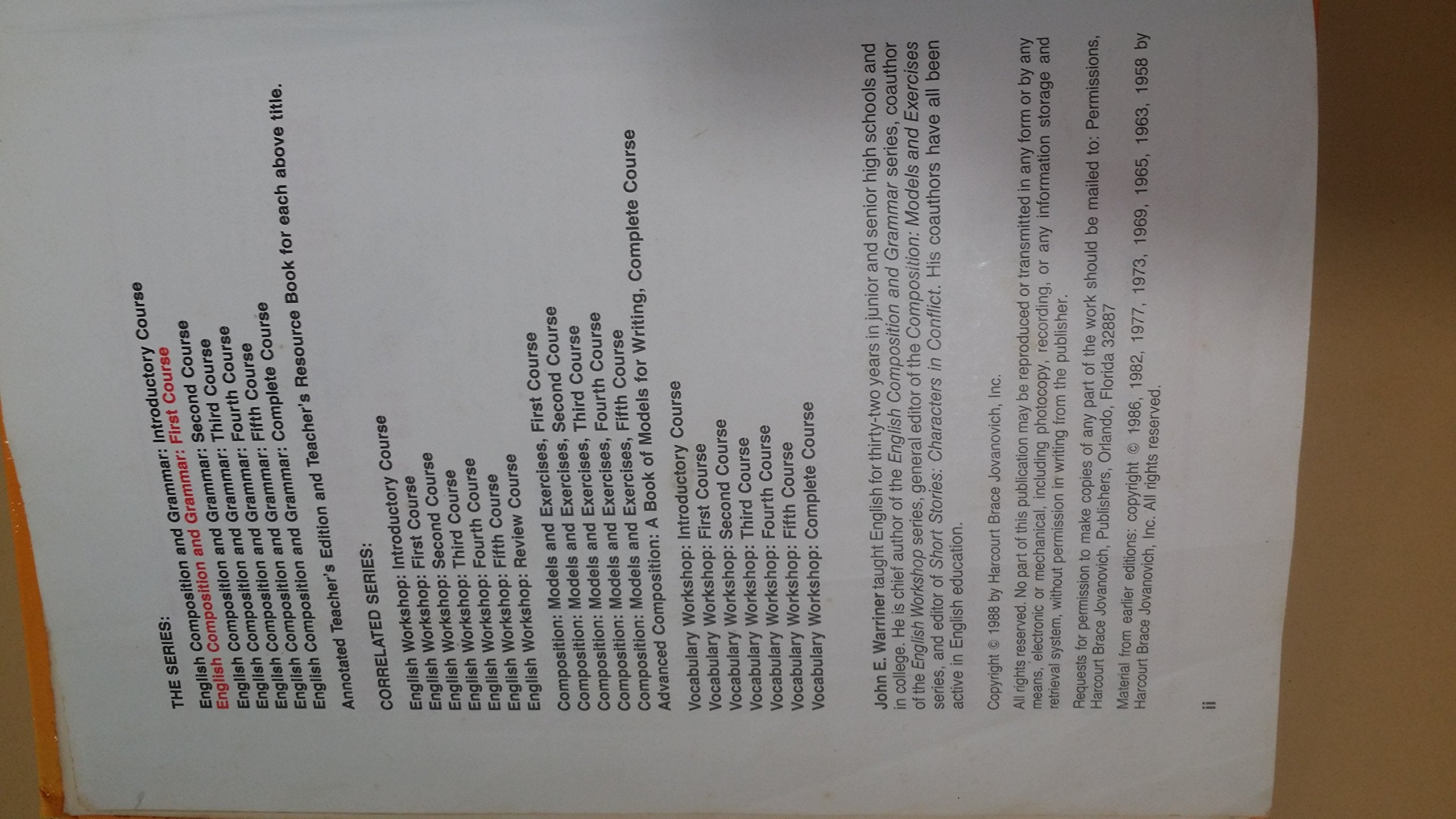 English Composition and Grammar, First Course: Grade 7,Used