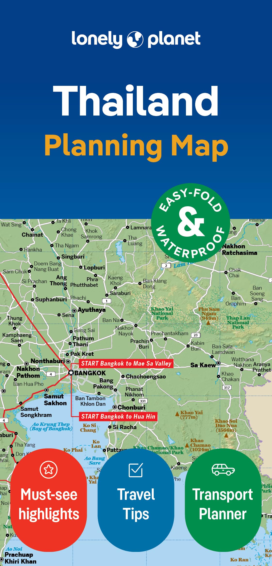 Lonely Planet Thailand Planning Map,New