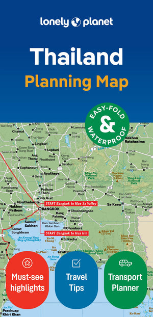 Lonely Planet Thailand Planning Map,New