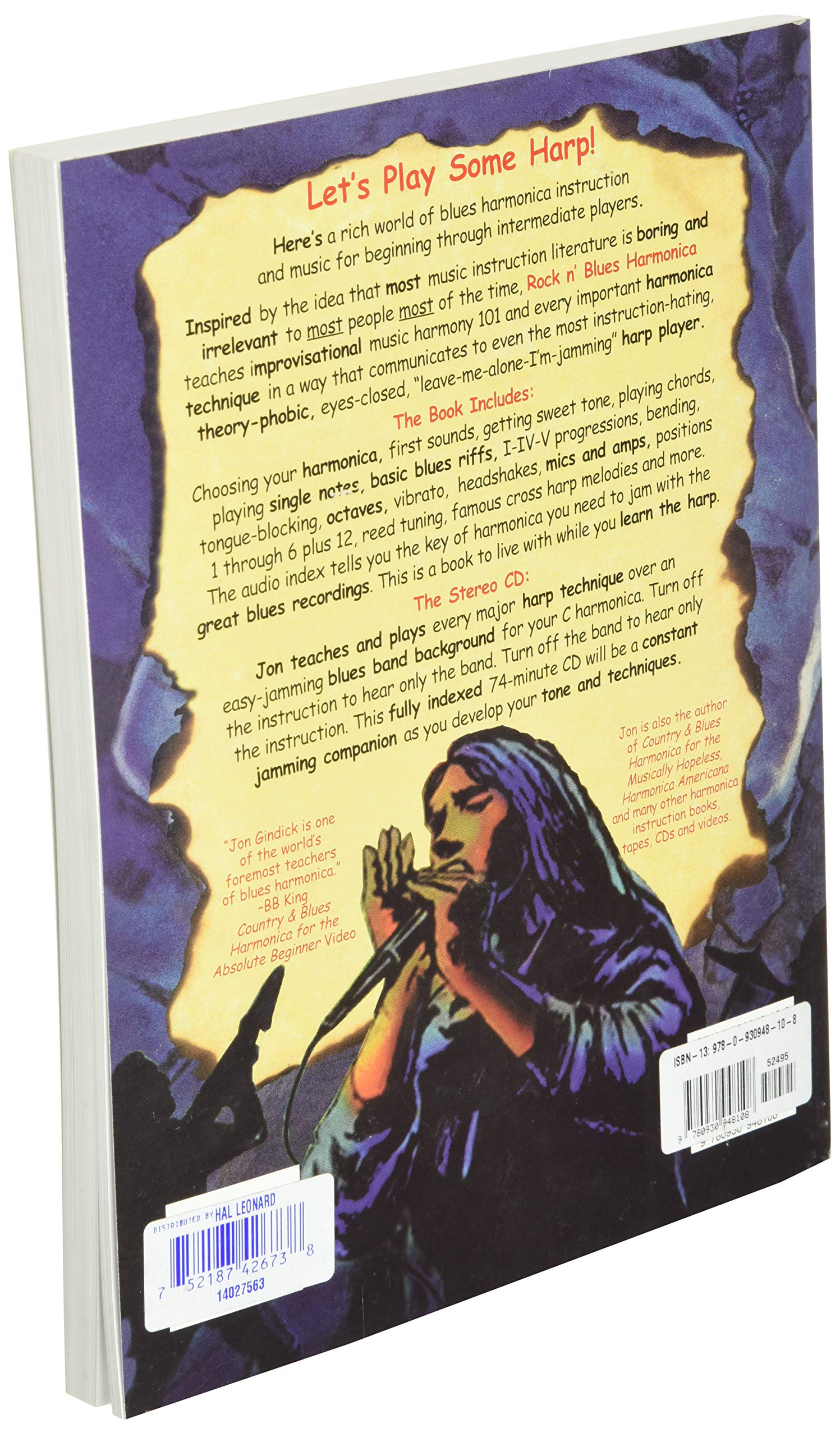 Rock n' Blues Harmonica: A World of Harp Knowledge, Songs, Stories, Lessons, Riffs, Techniques and Audio Index for a New Generat,Used