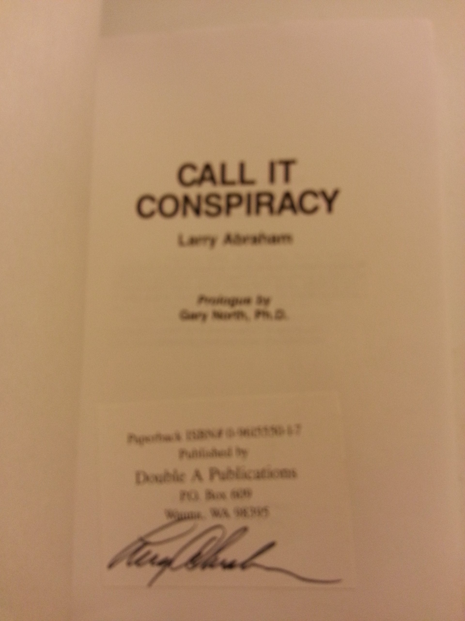 Call It Conspiracy,New