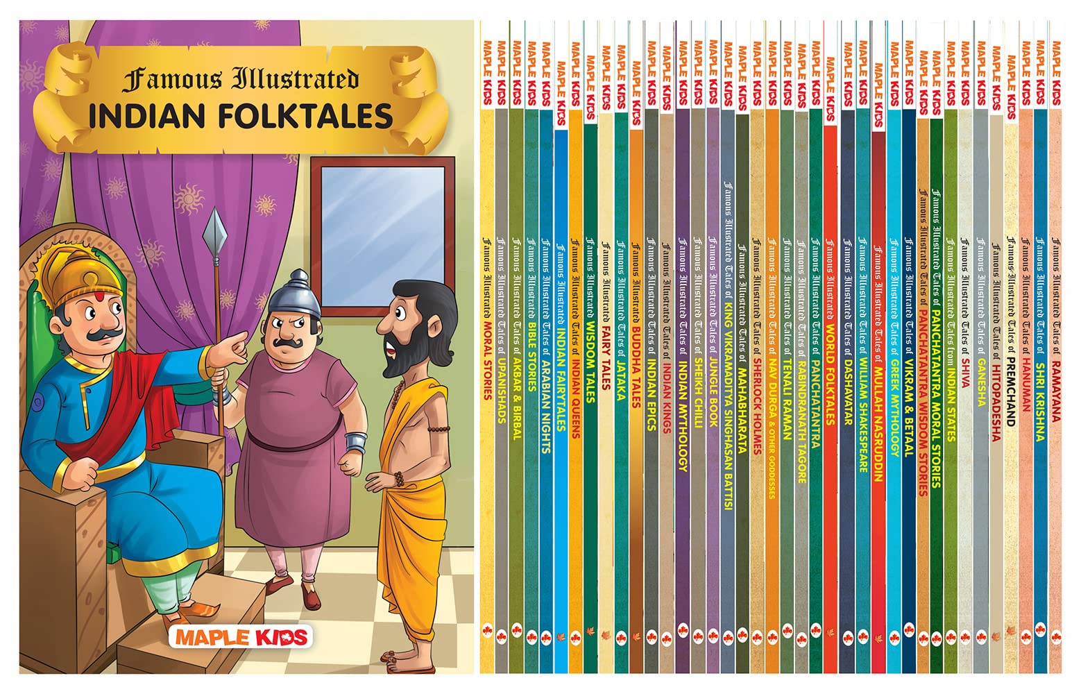 Story Books For Kids (Set Of 40 Books) (Illustrated) - Ramayana, Tenali Raman, Krishna, Vikram Betaal, Akbar Birbal, Panchatantra... Shakespeare, ... Kids 6+ Years Old (Famous Illustrated Tales)