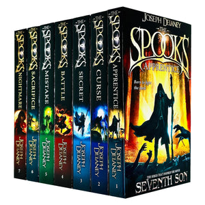 The Spooks Books 1  7 Wardstone Chronicles Collection Set by Joseph Delaney (Apprentice, Curse, Secret, Battle, Mistake, Sacrif