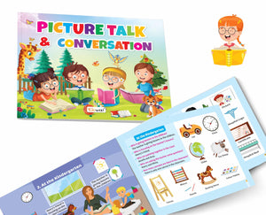 Picture Talk & Conversation: Kids Activity Book - Activity Book For Children For Kids Ages 3-12, Storytelling Through Pictures For Kids, Early Learning Picture Talk Book