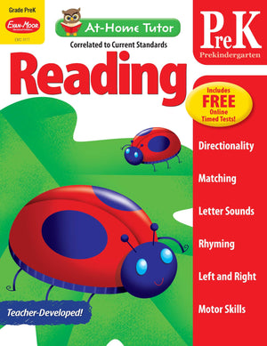 AtHome Tutor: Reading, Prek Workbook,Used