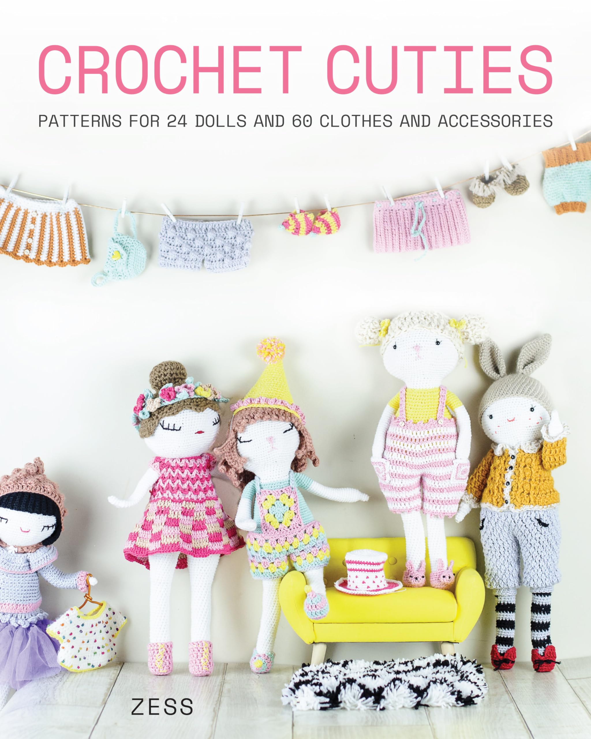 Crochet Cuties: Patterns For 24 Dolls And 60 Clothes And Accessories,Used