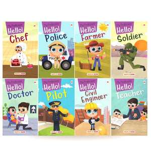 Knowledge Books For Kids - My Profession (Set Of 8 Books) - Inspiring Illustrated Book For Kids: Like Doctor, Police, Pilot, Farmer, Engineer, Chef, ... - Educational Story Books For Kids - Age 3+