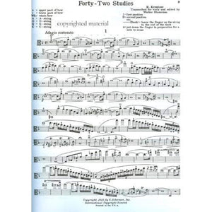 42 Studies: Transcribed for Viola (Schirmer's Library of Musical Classics, Volume 1737),Used