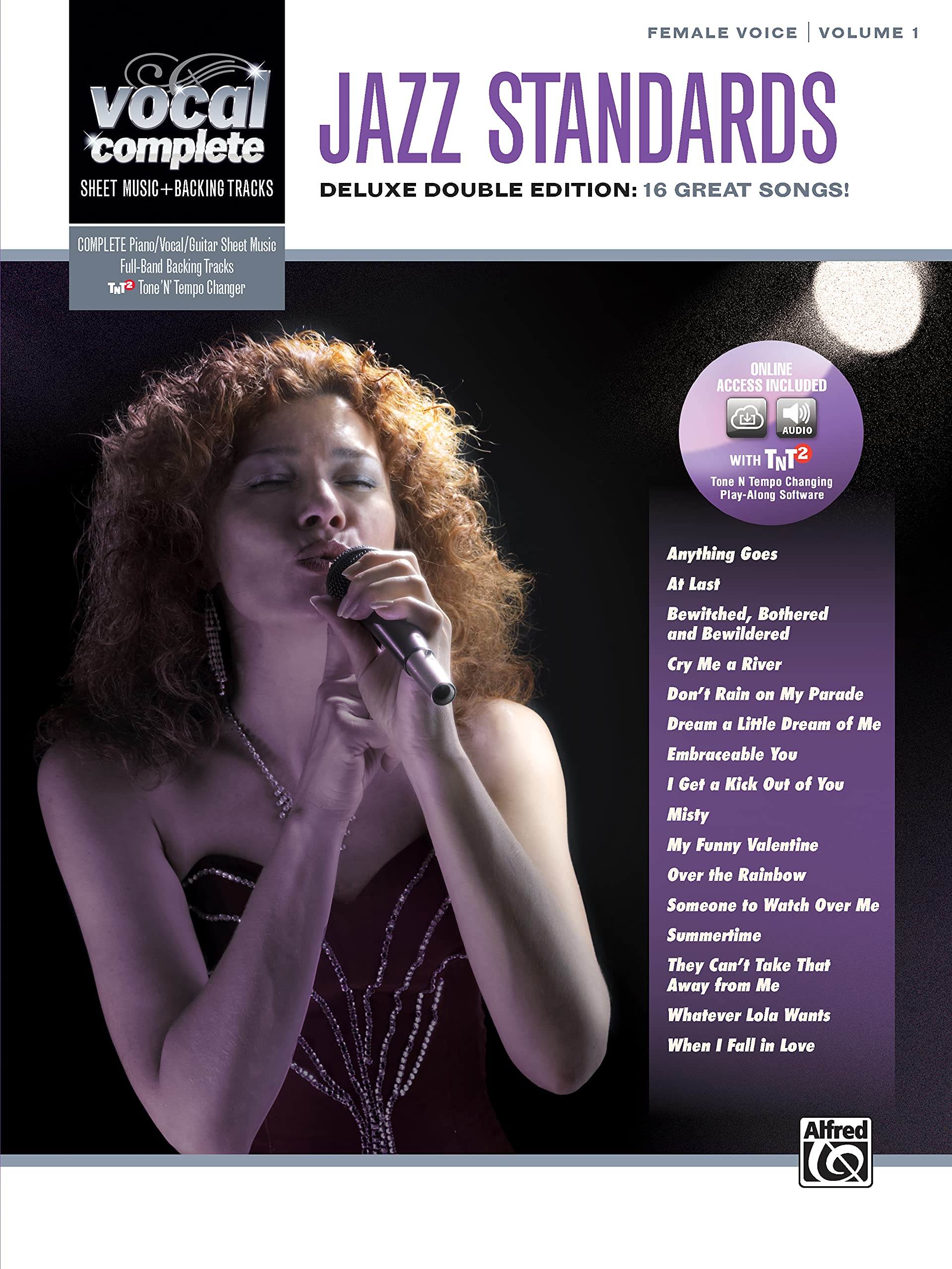 Vocal Complete  Female Voice Jazz Standards: Piano/Vocal Sheet Music With Orchestrated Backing Tracks, Book & Online Audio/Sof,Used