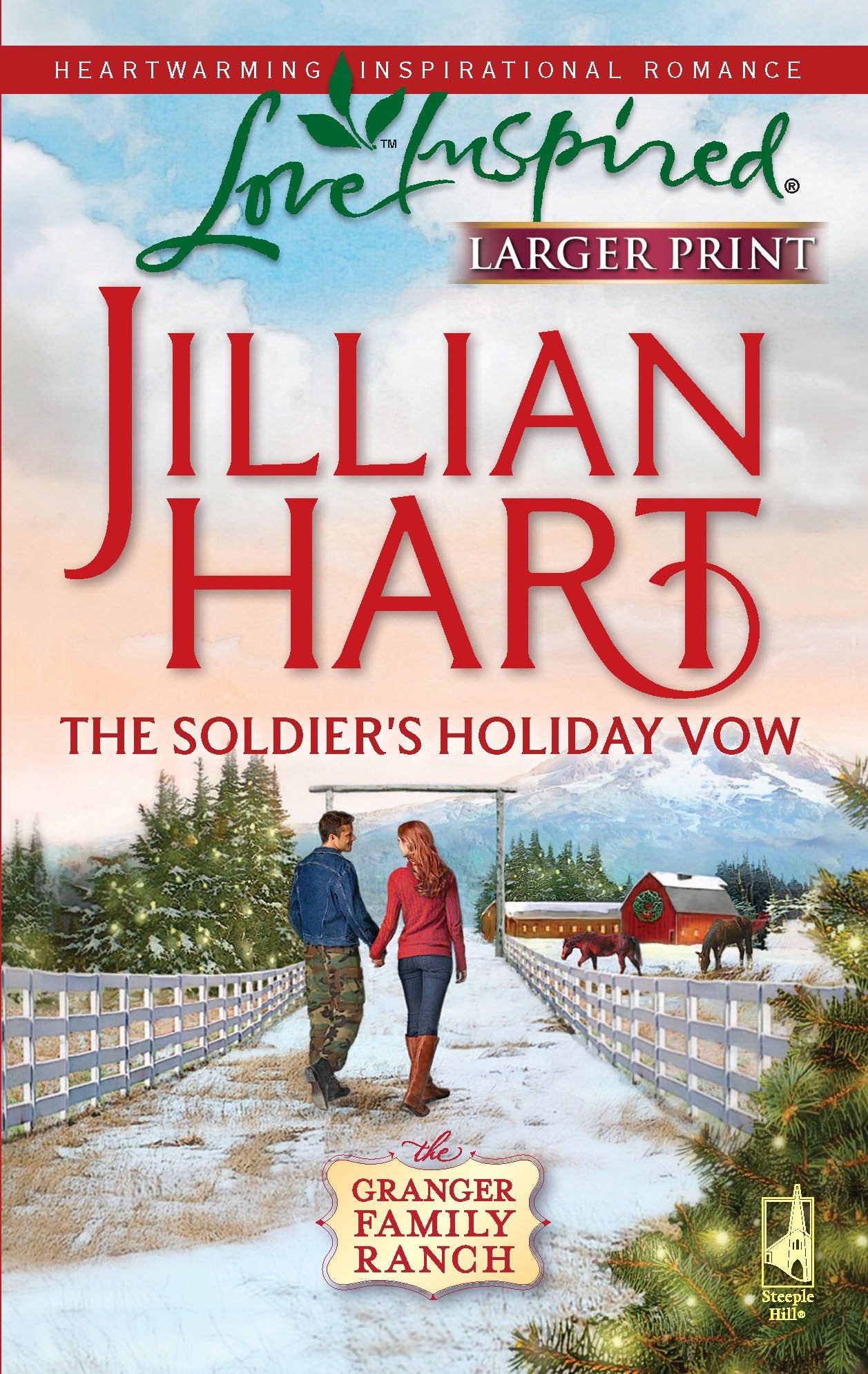 The Soldier's Holiday Vow (Granger Family Ranch Series #1) (Larger Print Love Inspired #529),Used