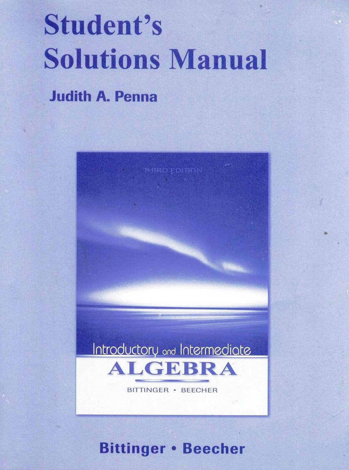 Student Solutions Manual for Introductory and Intermediate Algebra,Used