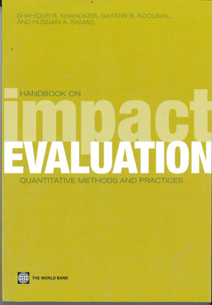 Handbook on Impact Evaluation: Quantitative Methods and Practices (World Bank Training Series),New