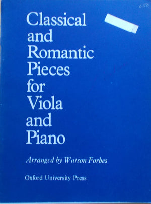 Classical and Romantic Pieces for Viola,Used
