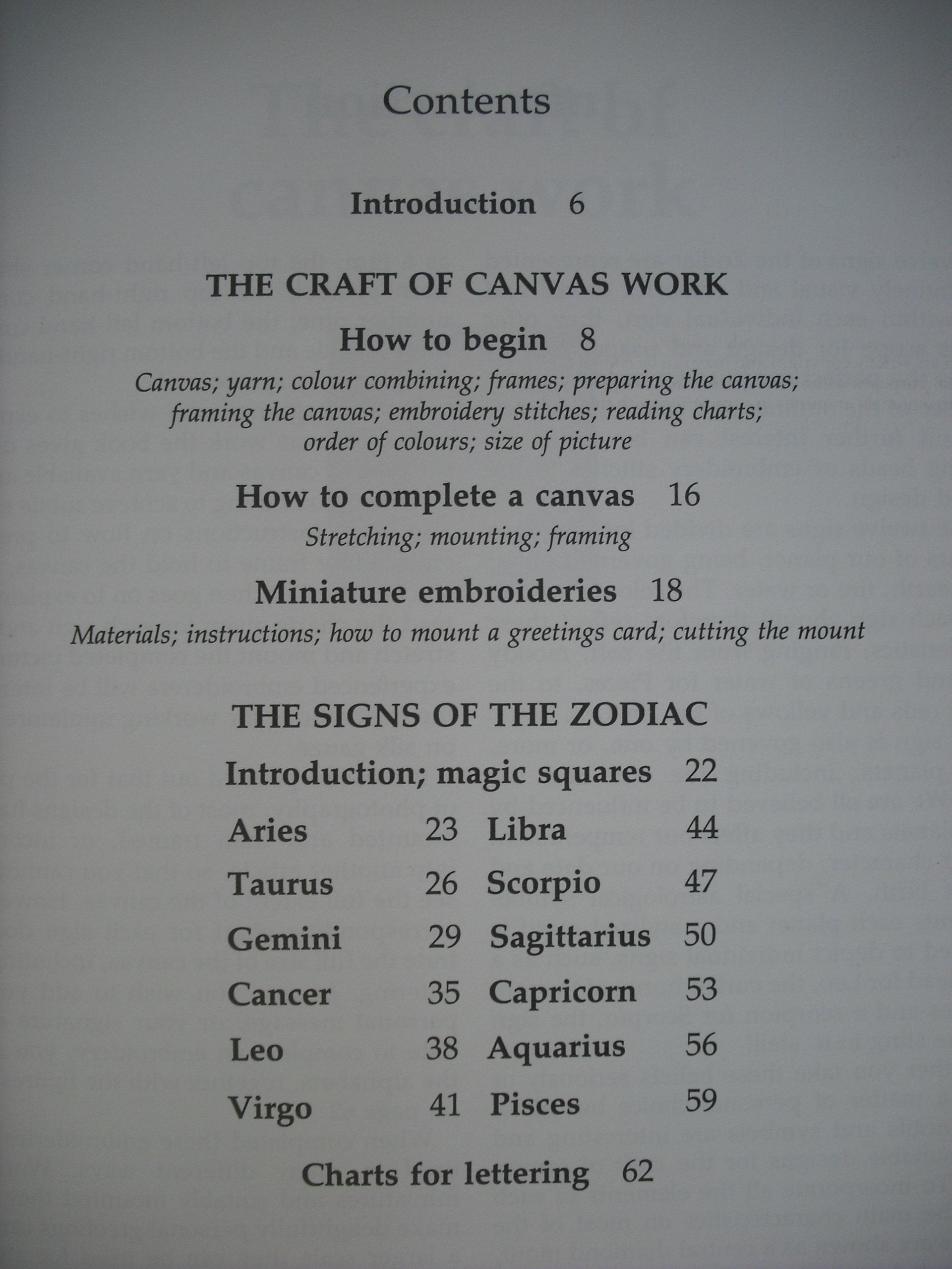 Zodiac Embroidery,Used