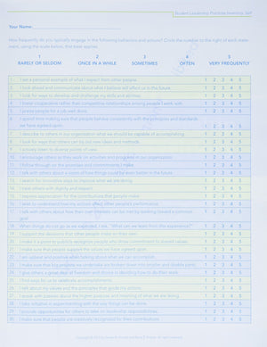 The Student Leadership Practices Inventory: Self Assessment,Used