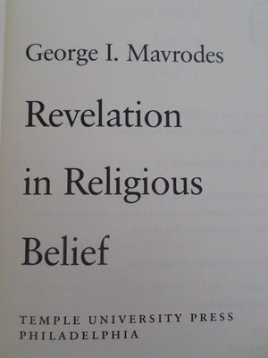 Revelation in Religious Belief,Used