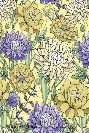 Address Book: For Contacts, Addresses, Phone, Email, Note,Emergency Contacts,Alphabetical Index With Floral Seamless Pattern,Used