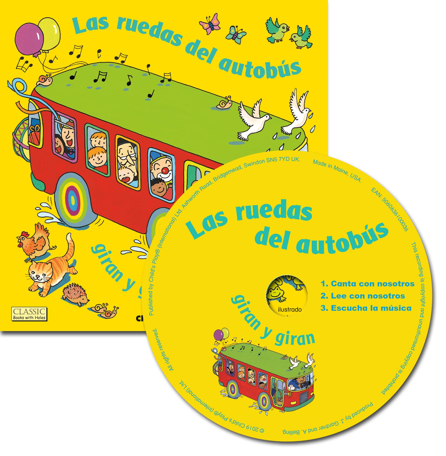 Las ruedas del autobs giran y giran w/CD,Used